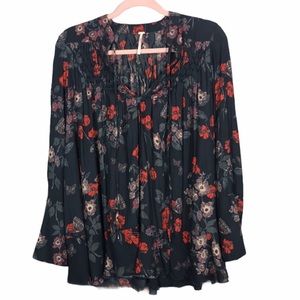 FREE PEOPLE like new blouse with bottom fray